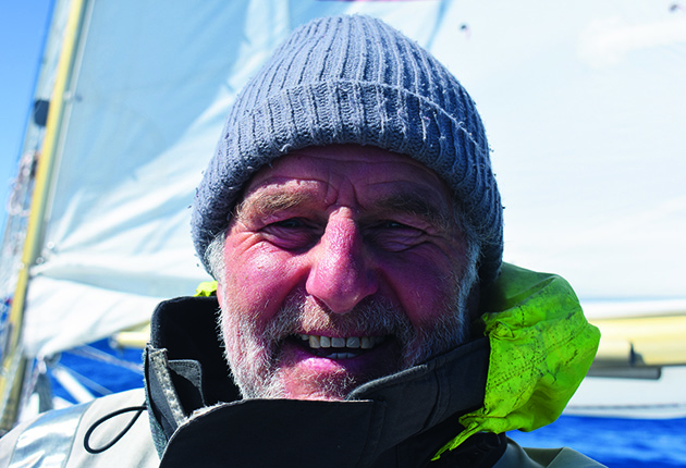 Tony Curphey was 74 when he completed the Longue Route. leaving and returning to Emsworth