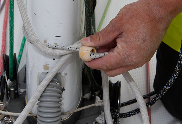 A bungee to tidy lines