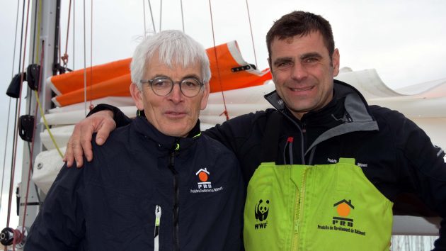 Damien Guillou's campaign is being managed by 2004 Vendee Globe winner Vincent Riou.Credit: Ocean Frontiers OGR/ GGR/CG580/©Bernard Gergaud