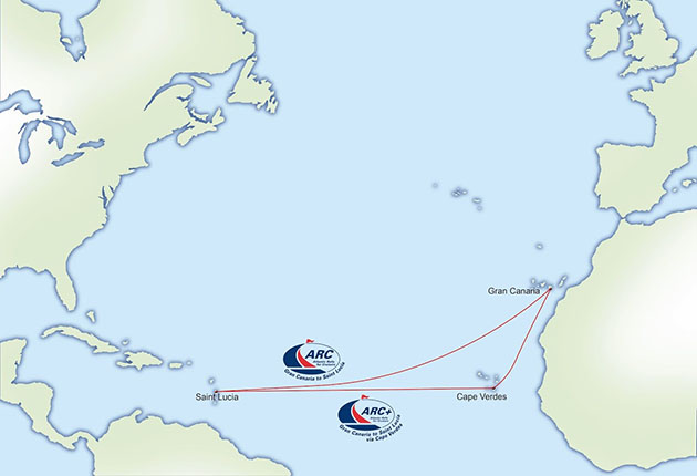 The Atlantic Rally for Cruisers routes