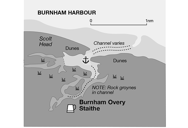 a pilotage chart of Burnham Harbour