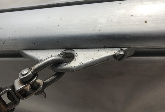 Aluminium deck fittings