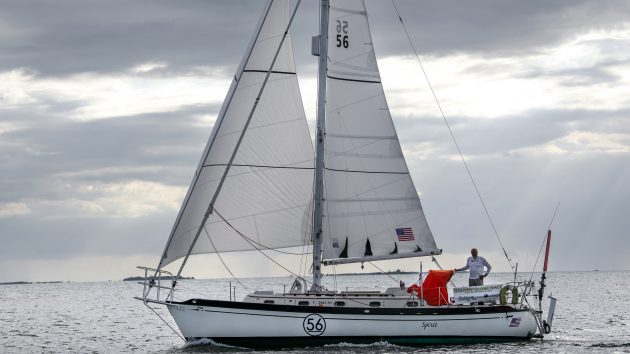Guy deBoer on the deck of his yacht