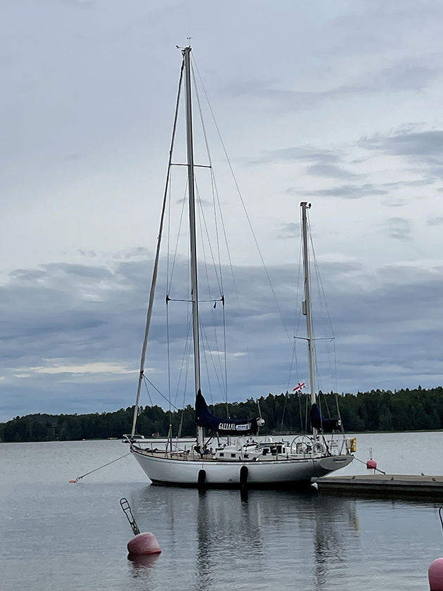 Tapio Lethinen and his team will be racing in the Ocean Globe Race 2023 on the Swan 55, Galiana. Credit: Katy Stickland