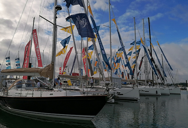 The marina part of the 2021 Southampton boat Show
