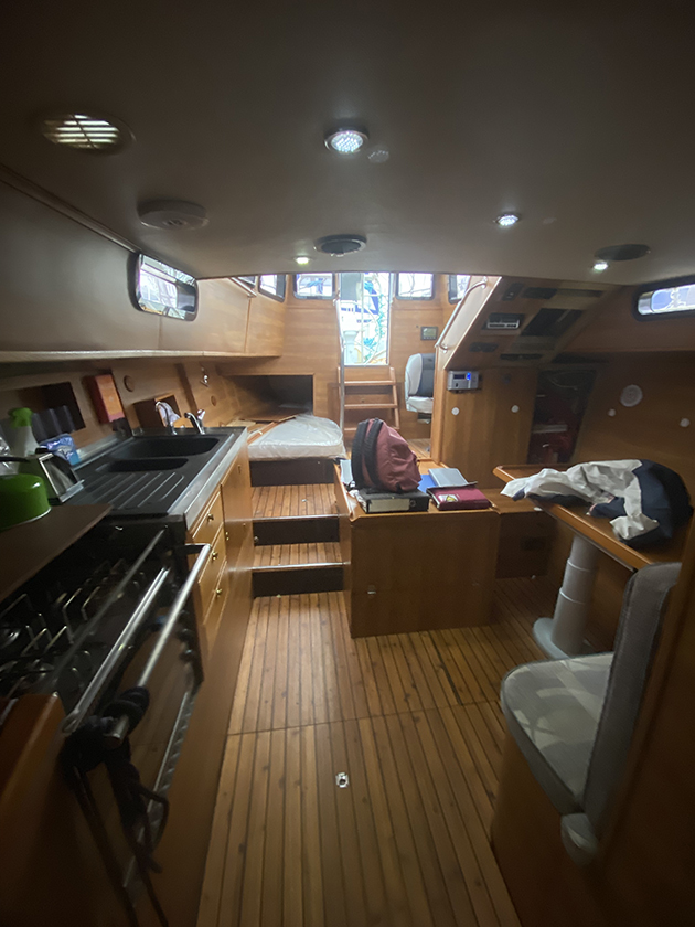 Inside of a boat