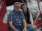 Julian and Patrica Morgan on their boat