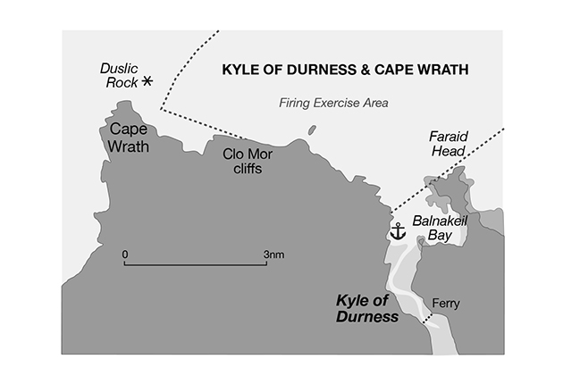 Pilotage chart of Kyle of Durness in Scotland