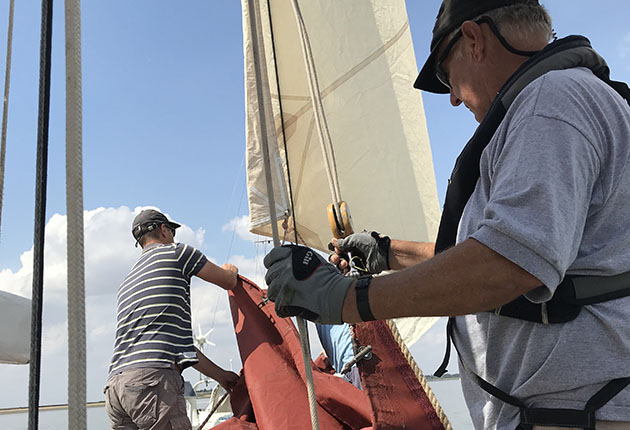 With endless sails to set on an oyster smack, there is plenty of work for the crew