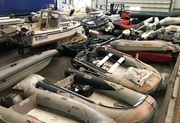 Some of the boats seized by the National Crime Agency