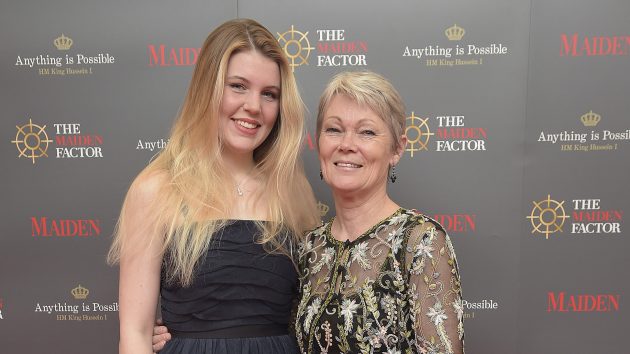 Tracy Edwards with her daughter Mackenna, at the private BAFTA viewing of the film Maiden in London. Credit: Michael Chester