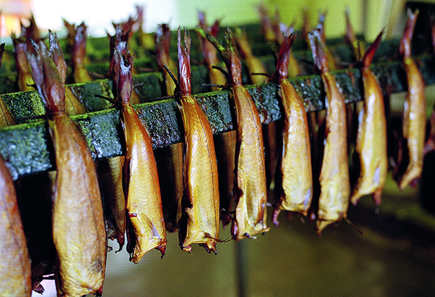 A line of Arbroath Smokies