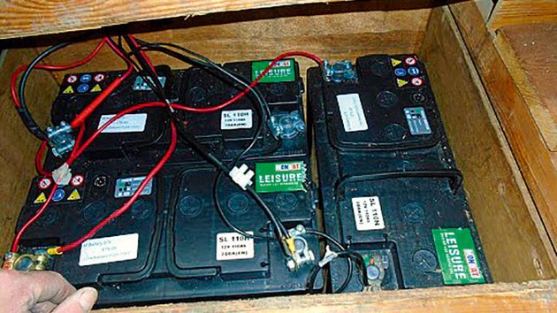 Batteries on a boat, the most common source of problems with marine electrics