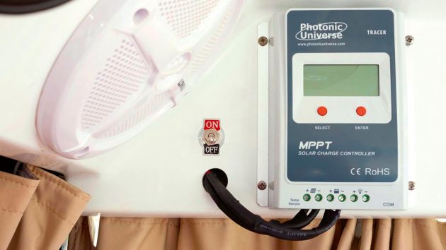 A charge controller helps identify low solar panel voltage