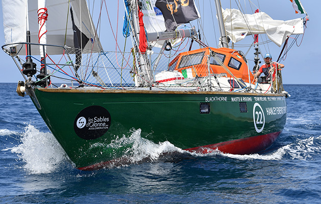 Gregor McGuckin is now out of the Golden GLobe Race after he was dismasted in a storm