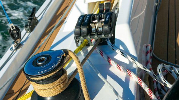 Winch on the yacht