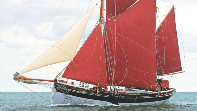 Cumbria was a working Thames Barge from 1906-1970, and is now restored as a training charter vessel. Credit: Dick Durham