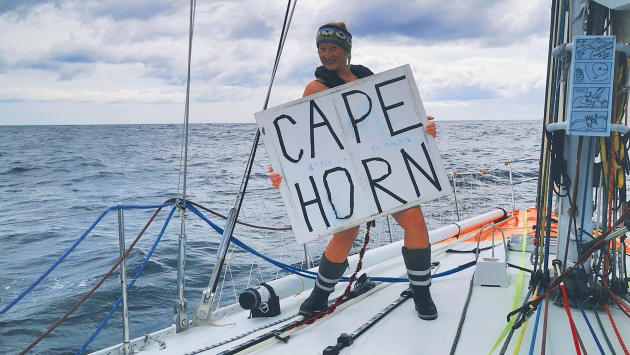 Celebrating Cape Horn aboard Maiden