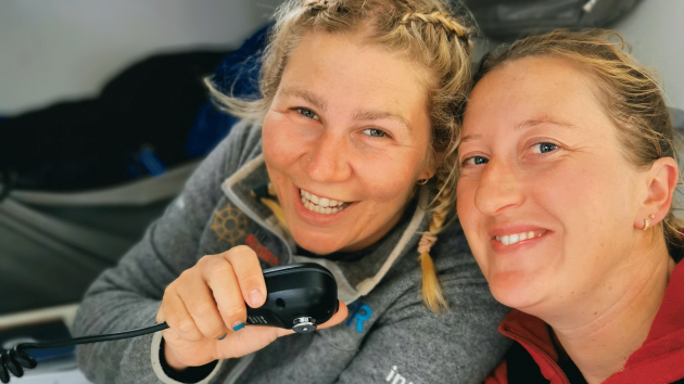 'Morale was high as we headed out across Christchurch Bay – next stop Cape Town.'