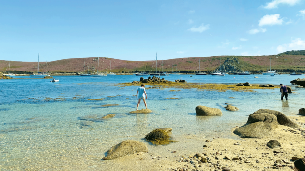 High tide on this bay in the Isles of Scilly